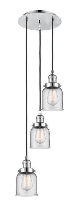 Innovations 113F-3P-PC-G52 Three Light Pendant, Polished Chrome