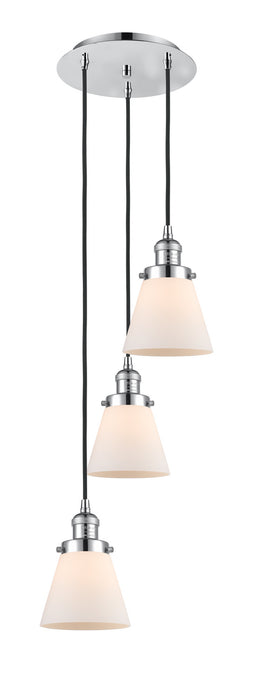 Innovations 113F-3P-PC-G61 Three Light Pendant, Polished Chrome