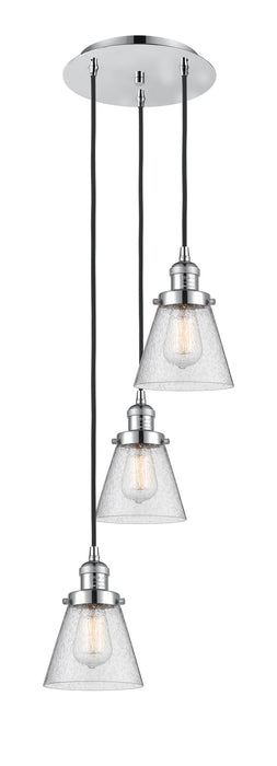 Innovations 113F-3P-PC-G64 Three Light Pendant, Polished Chrome
