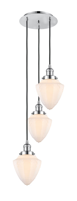 Innovations 113F-3P-PC-G661-7 Three Light Pendant, Polished Chrome