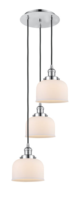 Innovations 113F-3P-PC-G71 Three Light Pendant, Polished Chrome