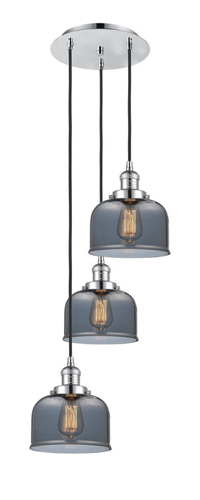 Innovations 113F-3P-PC-G73 Three Light Pendant, Polished Chrome