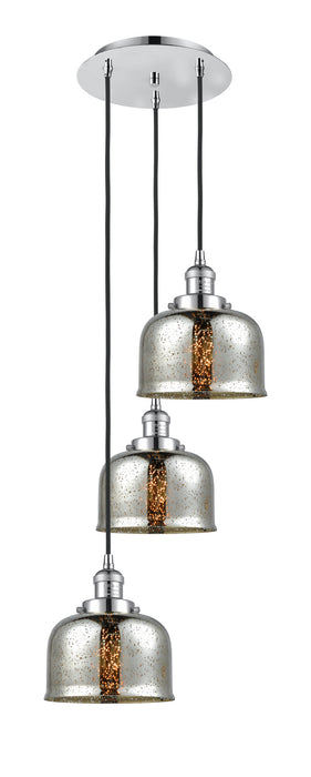 Innovations 113F-3P-PC-G78 Three Light Pendant, Polished Chrome