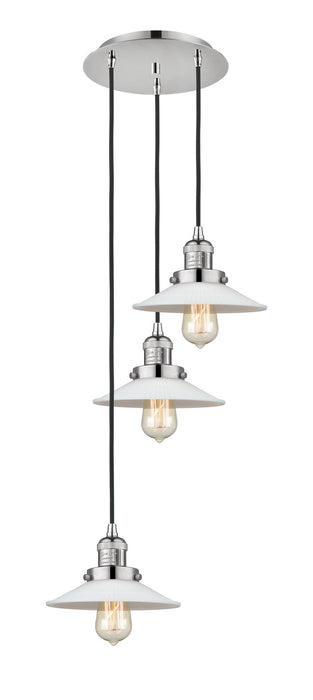 Innovations 113F-3P-PN-G1 Three Light Pendant, Polished Nickel