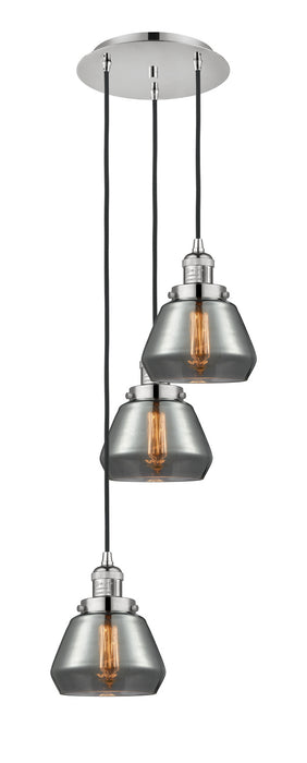 Innovations 113F-3P-PN-G173 Three Light Pendant, Polished Nickel