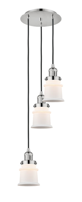 Innovations 113F-3P-PN-G181S Three Light Pendant, Polished Nickel