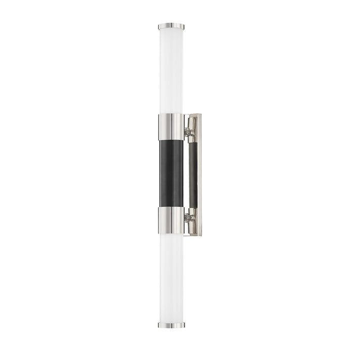 Hudson Valley 7004-PN/BK LED Wall Sconce, Polished Nickel/Black