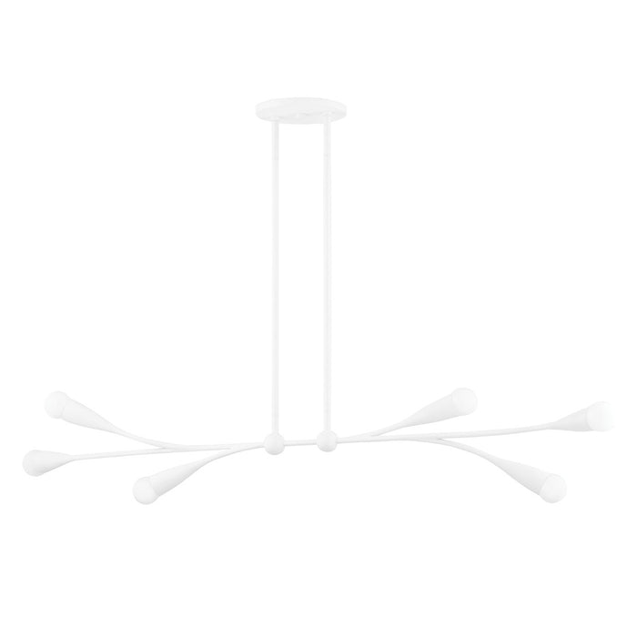 Mitzi H689906-TWH Six Light Linear, Textured White