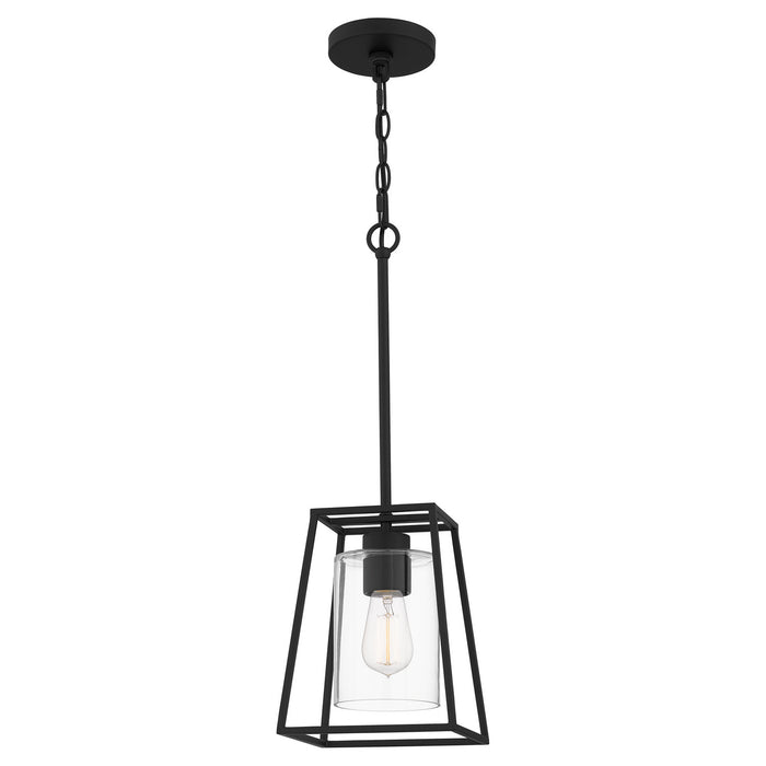 Quoizel PRC1508MBK One Light Mini Pendant, Matte Black