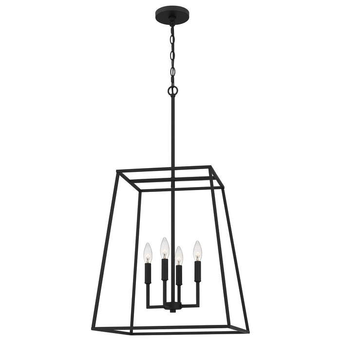 Quoizel PRC2818MBK Four Light Pendant, Matte Black