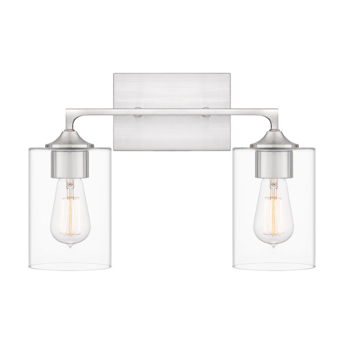 Quoizel PRC8616BN Two Light Bath, Brushed Nickel