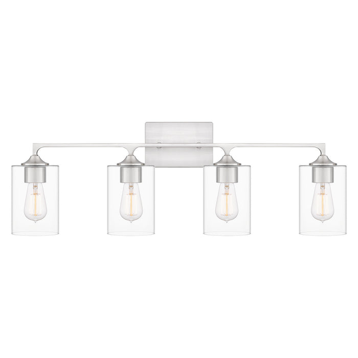 Quoizel PRC8633BN Four Light Bath, Brushed Nickel