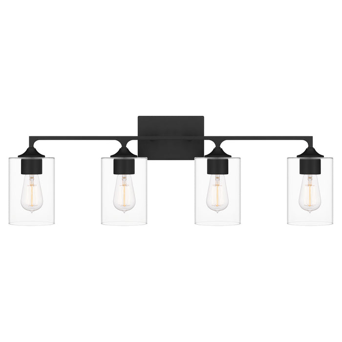 Quoizel PRC8633MBK Four Light Bath, Matte Black