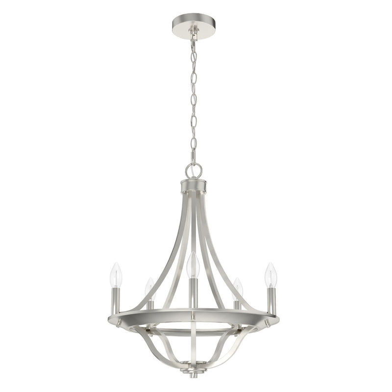 Hunter 19425 Five Light Chandelier, Brushed Nickel
