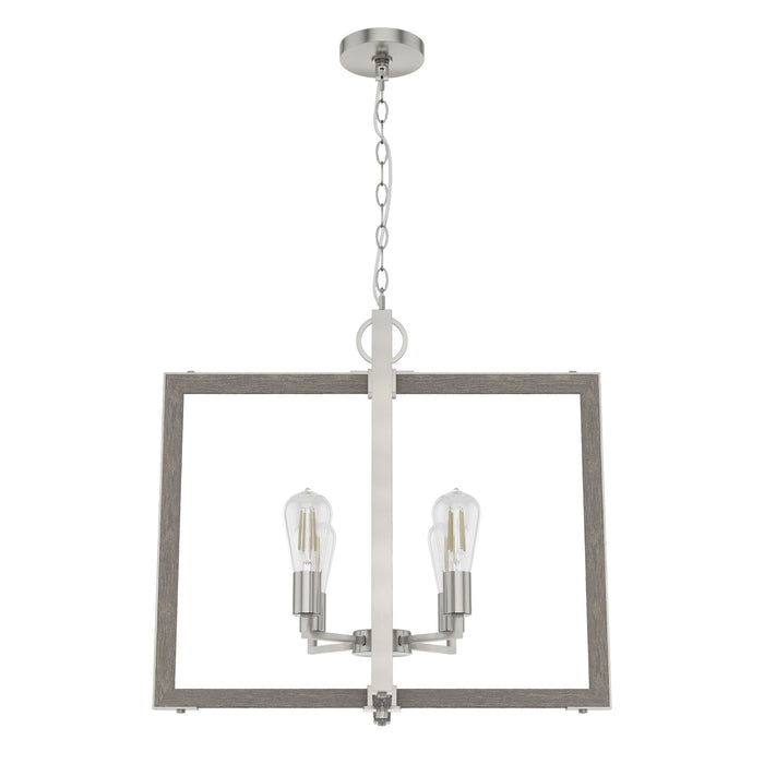 Hunter 19807 Four Light Pendant, Brushed Nickel