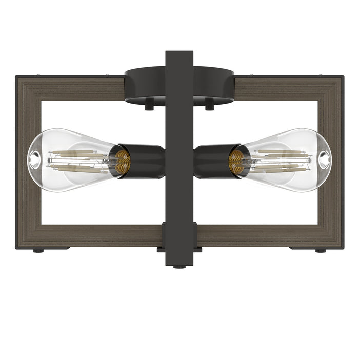 Hunter 19818 Four Light Flush Mount, Noble Bronze