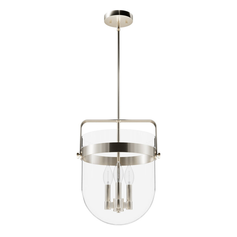 Hunter 19830 Three Light Pendant, Brushed Nickel
