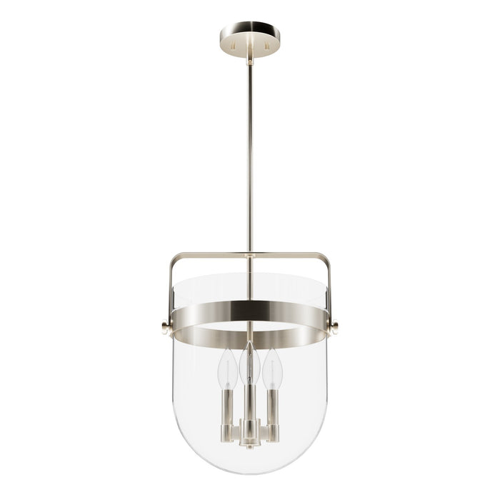 Hunter 19830 Three Light Pendant, Brushed Nickel
