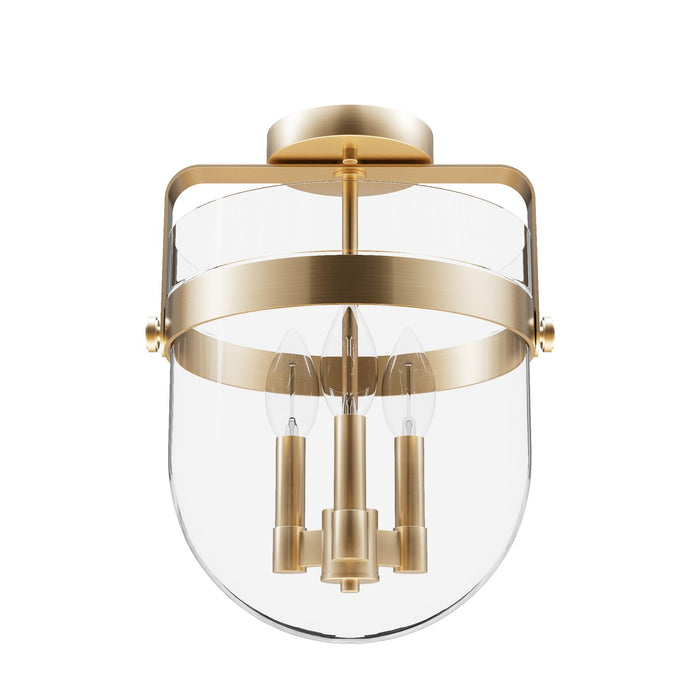 Hunter 19837 Three Light Flush Mount, Alturas Gold