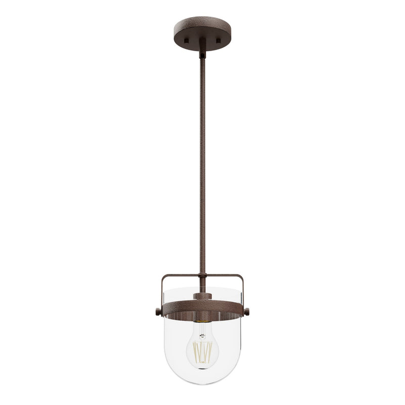 Hunter 19838 One Light Pendant, Textured Rust