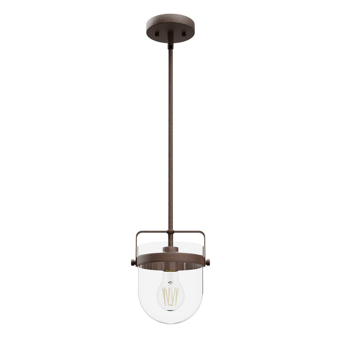 Hunter 19838 One Light Pendant, Textured Rust