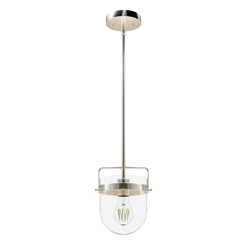 Hunter 19839 One Light Pendant, Brushed Nickel