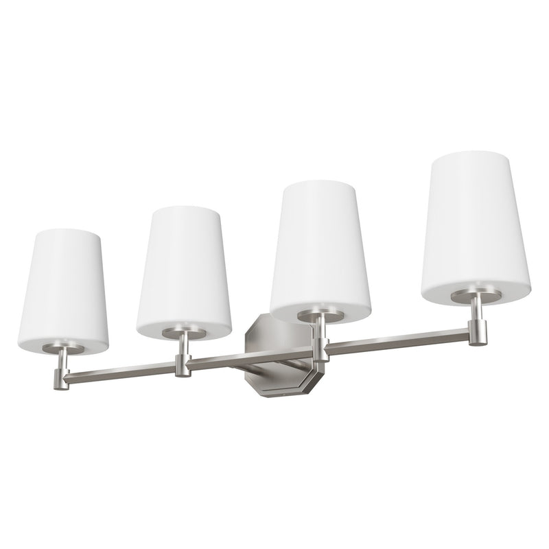 Hunter 19883 Four Light Bathroom Vanity, Brushed Nickel
