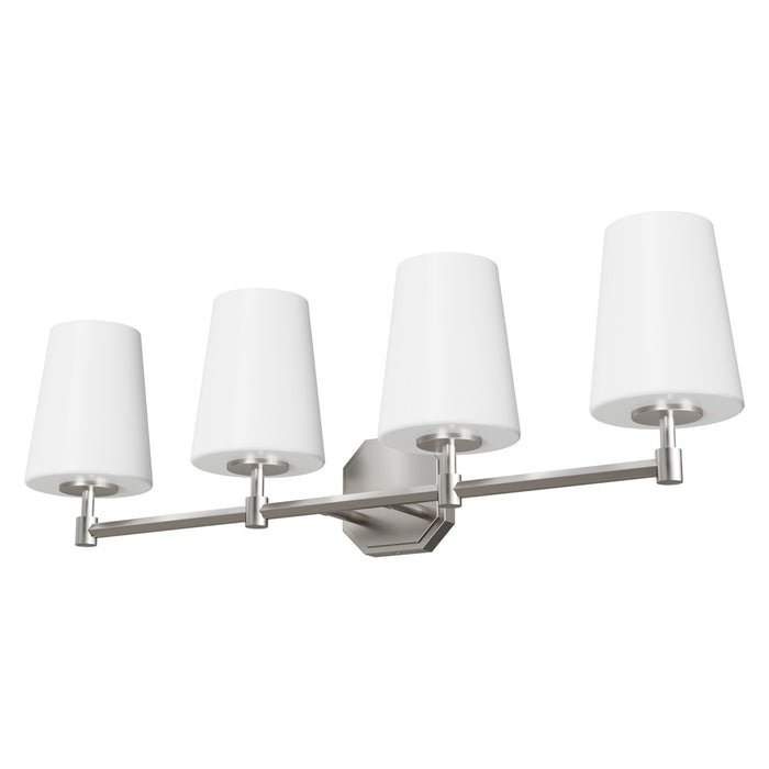 Hunter 19883 Four Light Bathroom Vanity, Brushed Nickel
