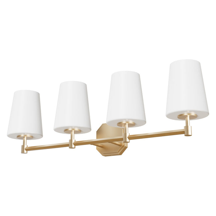 Hunter 19884 Four Light Bathroom Vanity, Alturas Gold
