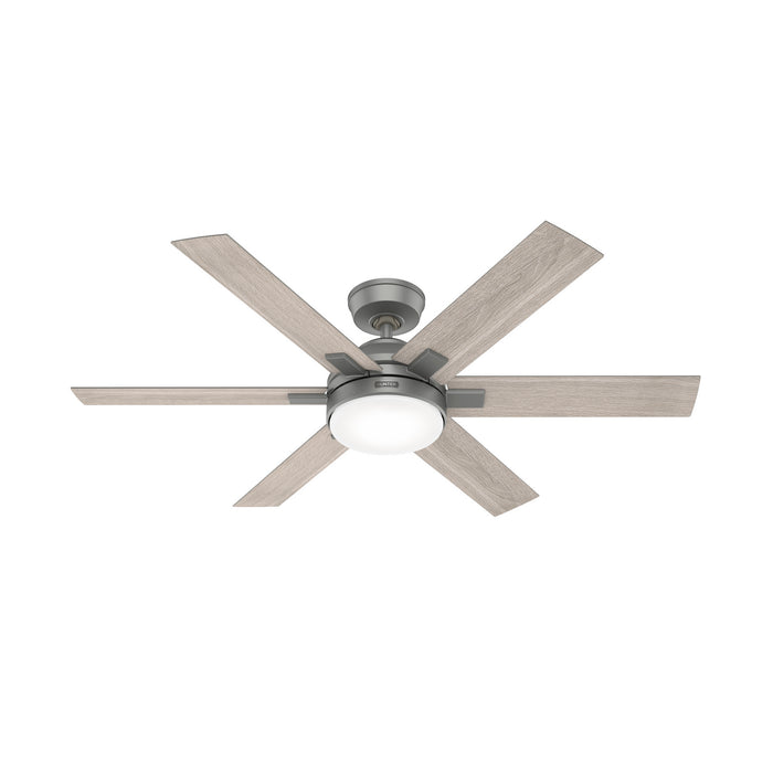 Hunter 51878 52" Ceiling Fan, Matte Silver