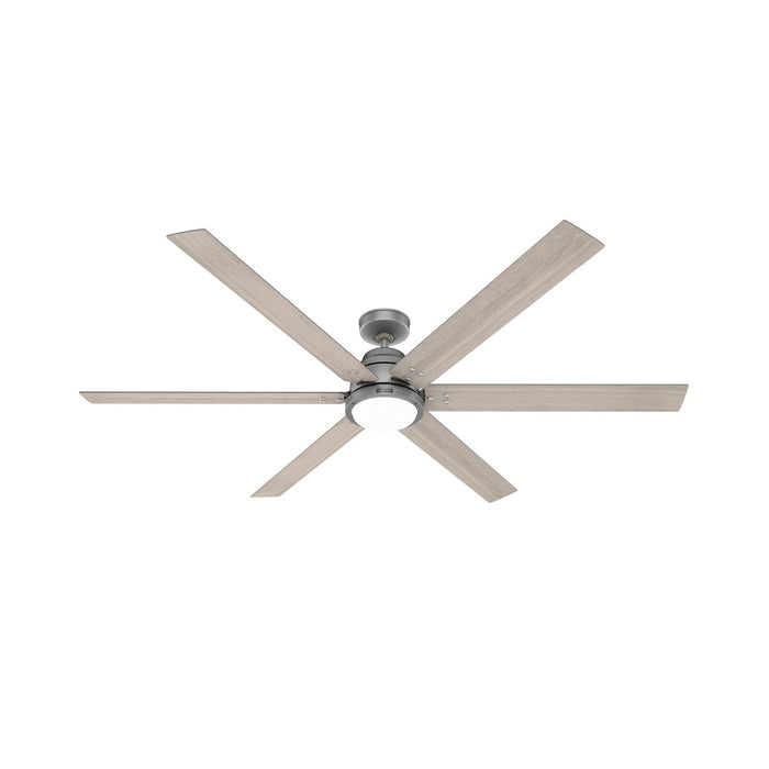 Hunter 51884 72" Ceiling Fan, Matte Silver