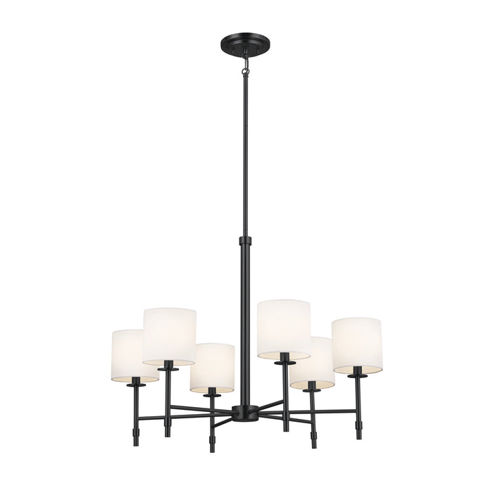 Kichler 52500BK Six Light Chandelier, Black