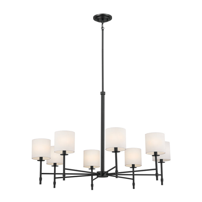 Kichler 52502BK Eight Light Chandelier, Black