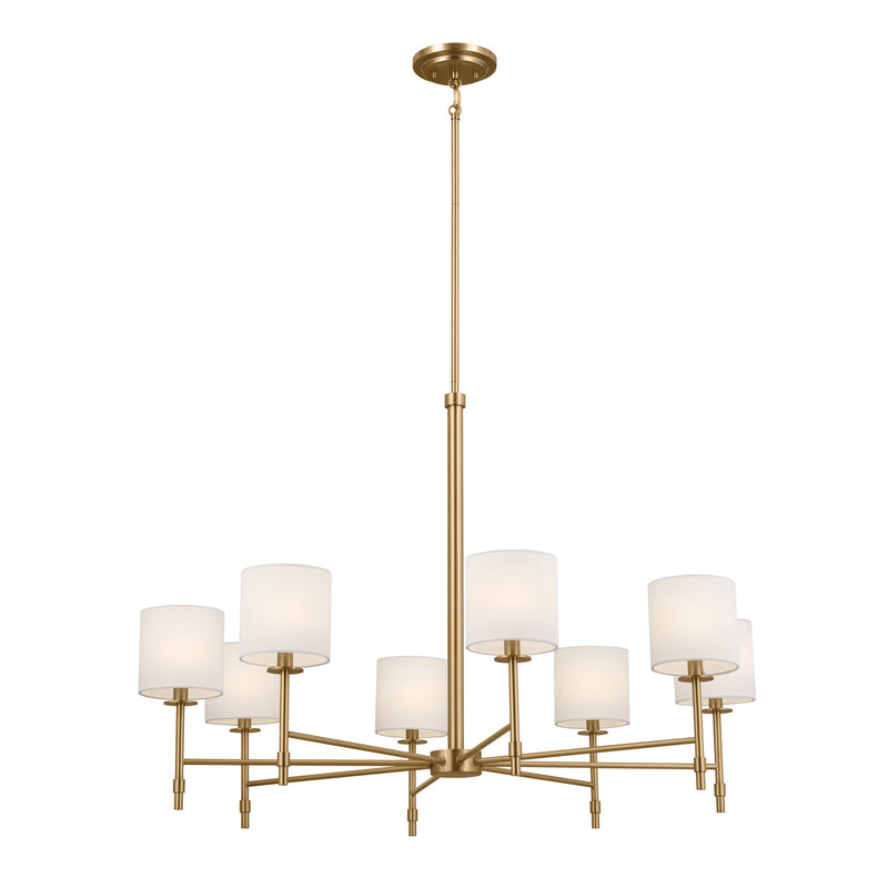 Kichler 52502BNB Eight Light Chandelier, Brushed Natural Brass