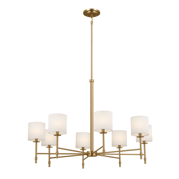 Kichler 52502BNB Eight Light Chandelier, Brushed Natural Brass