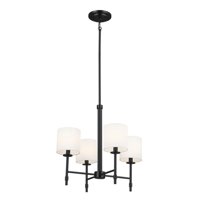 Kichler 52504BK Four Light Chandelier, Black