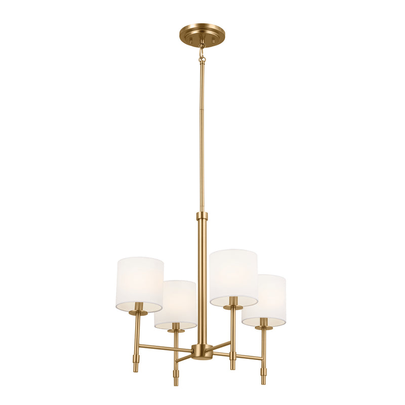 Kichler 52504BNB Four Light Chandelier, Brushed Natural Brass