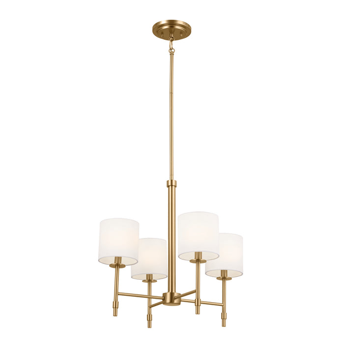 Kichler 52504BNB Four Light Chandelier, Brushed Natural Brass