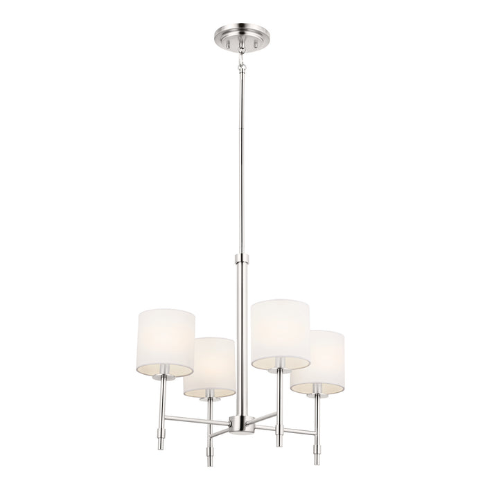 Kichler 52504PN Four Light Chandelier, Polished Nickel
