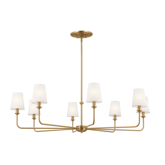 Kichler 52517BNB Eight Light Chandelier, Brushed Natural Brass