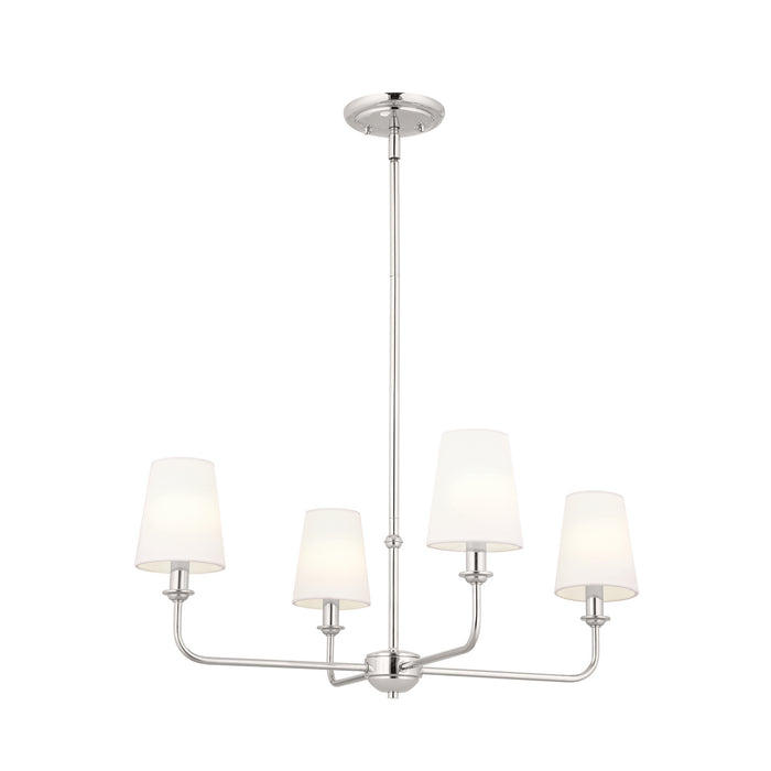 Kichler 52520PN Four Light Chandelier, Polished Nickel