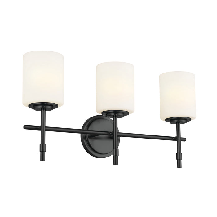 Kichler 55142BK Three Light Bath, Black