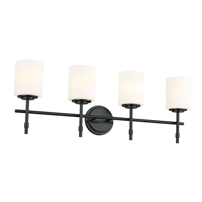 Kichler 55143BK Four Light Bath, Black