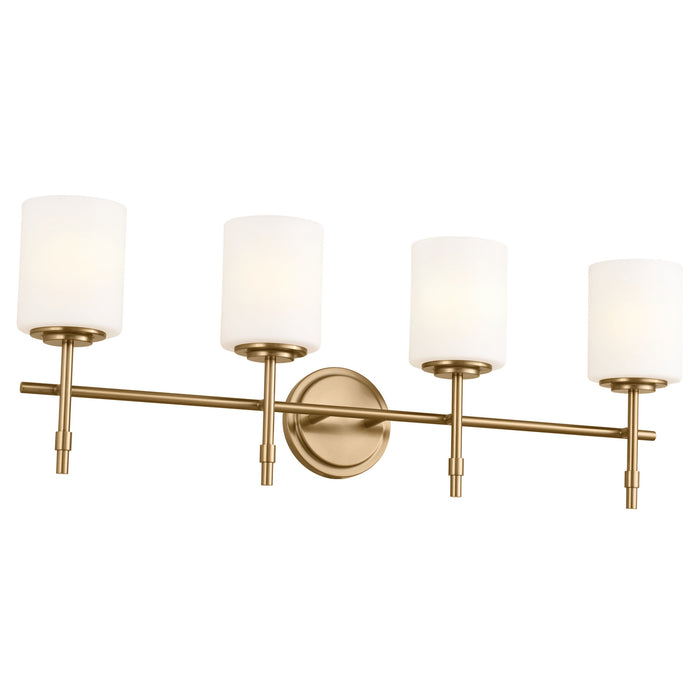 Kichler 55143BNB Four Light Bath, Brushed Natural Brass