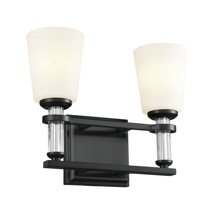 Kichler 55146BK Two Light Bath, Black