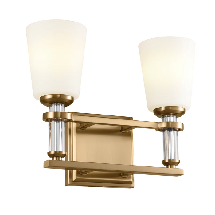 Kichler 55146BNB Two Light Bath, Brushed Natural Brass