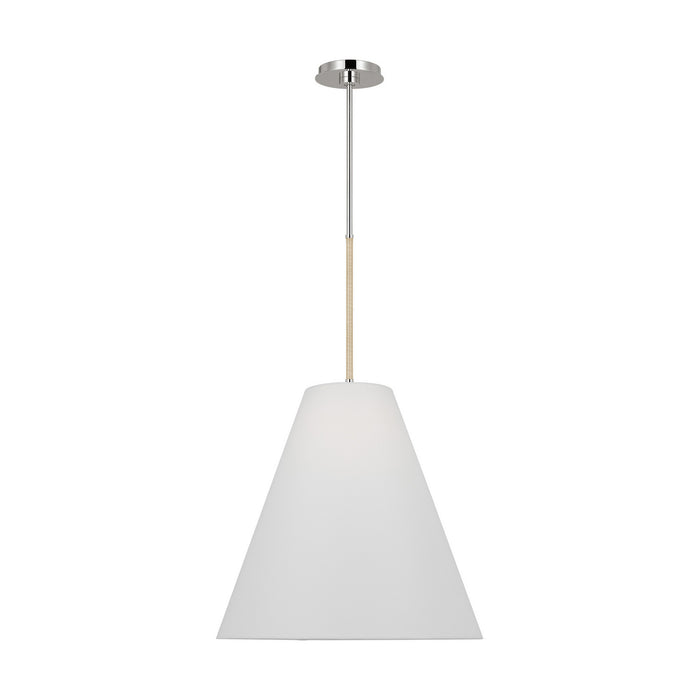 Visual Comfort Studio AEP1041PN One Light Pendant, Polished Nickel