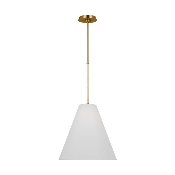 Visual Comfort Studio AEP1051BBS One Light Pendant, Burnished Brass