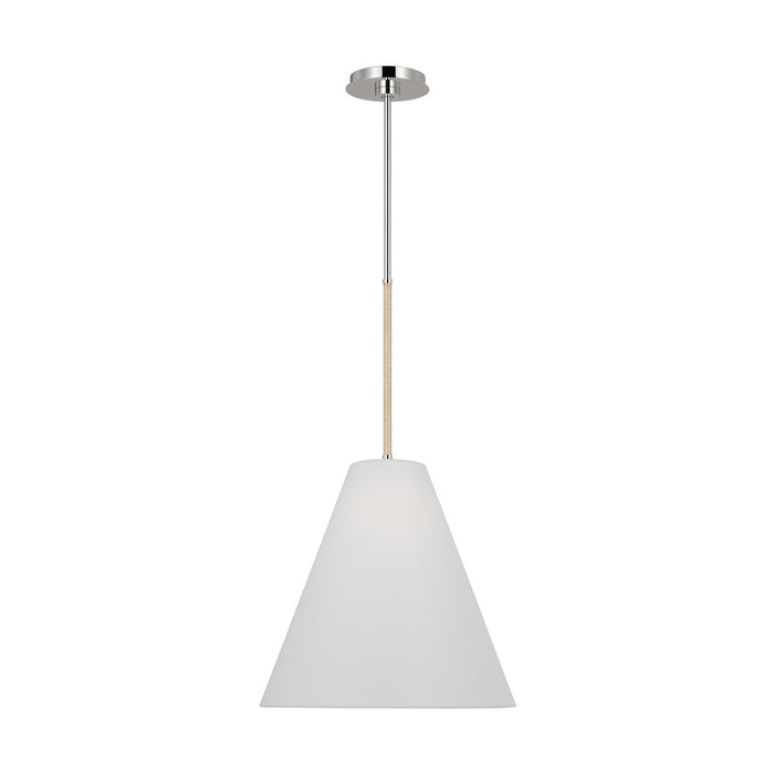 Visual Comfort Studio AEP1051PN One Light Pendant, Polished Nickel