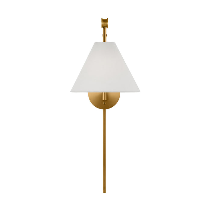 Visual Comfort Studio AEW1021BBS One Light Bath Fixture, Burnished Brass